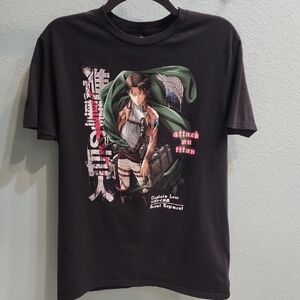 Ripple Junction Black Attack on Titan Graphic Tee Black Medium